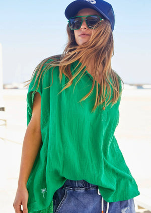 HAMMILL & CO Island Soul Shirt - Emerald Shirts & Blouses - Zabecca Living