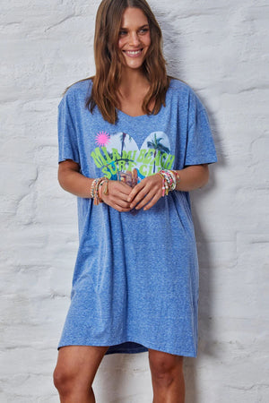 HAMMILL & CO Miami Jersey Tee Dress - Blue Dress - Zabecca Living