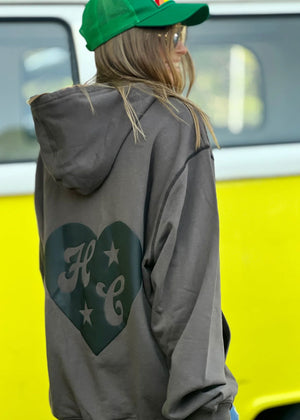 HAMMILL & CO My Boyfriends Oversized Hoodie - Dark Grey SWEATER - Zabecca Living