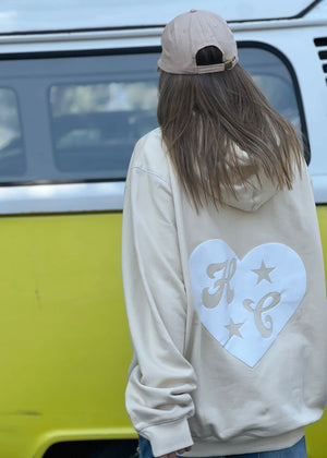 HAMMILL & CO My Boyfriends Oversized Hoodie - Natural SWEATER - Zabecca Living