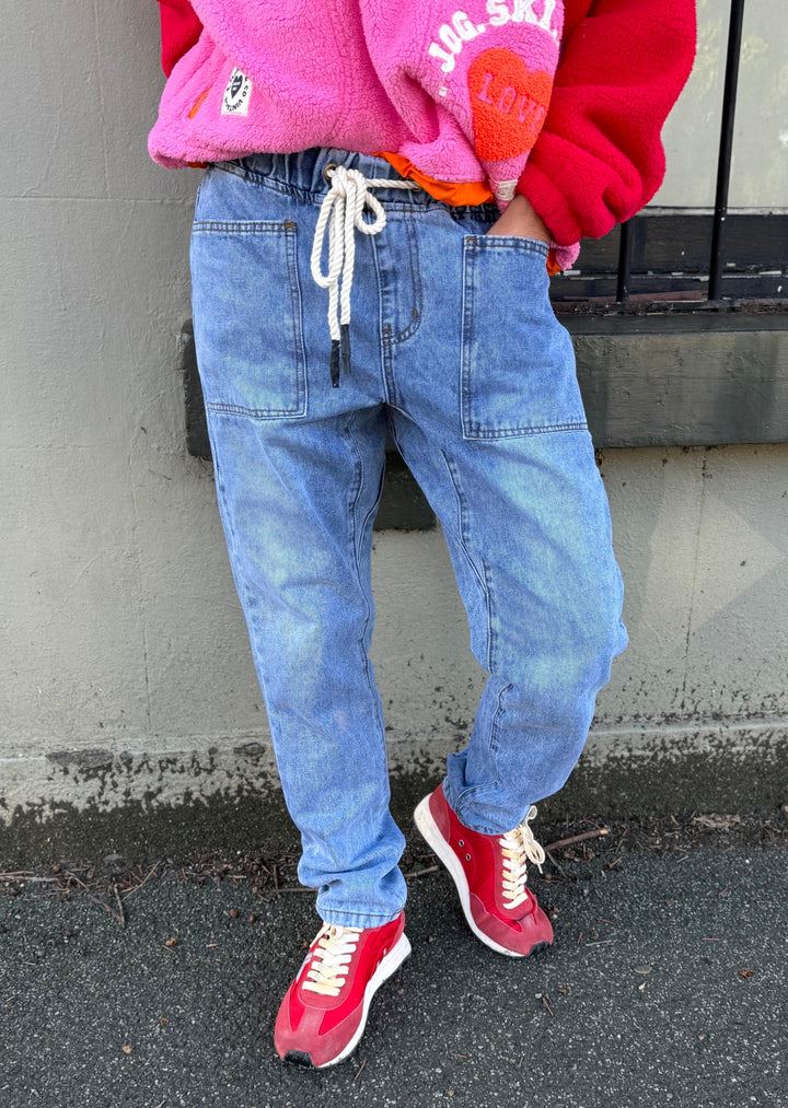 HAMMILL & CO Stonewash Track Jean JEANS - Zabecca Living