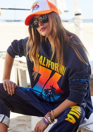 HAMMILL & CO Sunset California Sweat - Navy SWEATER - Zabecca Living