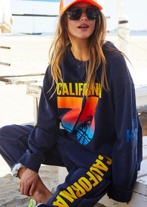 HAMMILL & CO Sunset California Sweat - Navy SWEATER - Zabecca Living