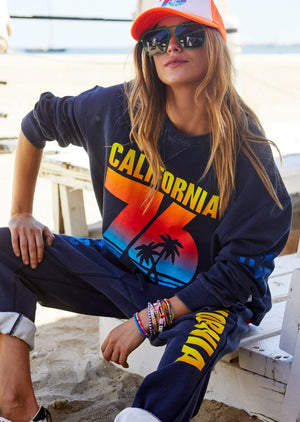 HAMMILL & CO Sunset California Sweat - Navy SWEATER - Zabecca Living