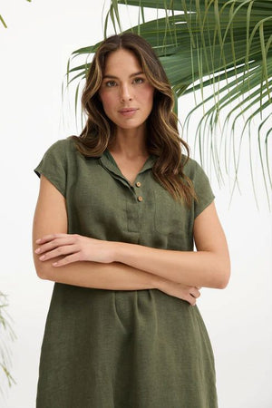 HOLIDAY Ahoy Tunic - Olive DRESS - Zabecca Living