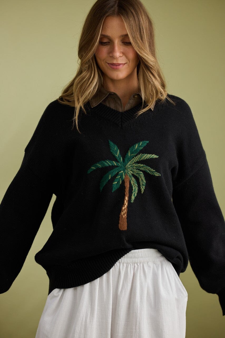 HOLIDAY Fiji Knit - Black Jumpers + Knitwear - Zabecca Living