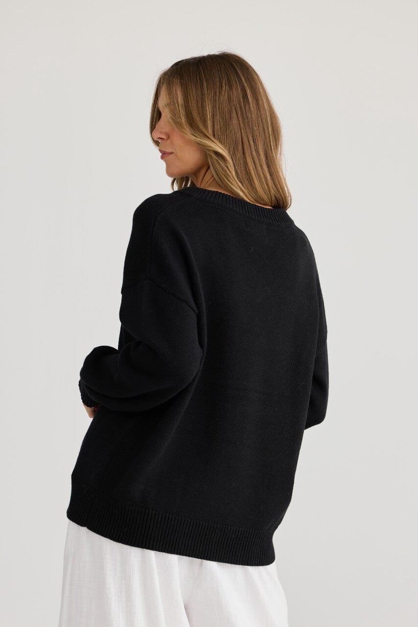 HOLIDAY Fiji Knit - Black Jumpers + Knitwear - Zabecca Living
