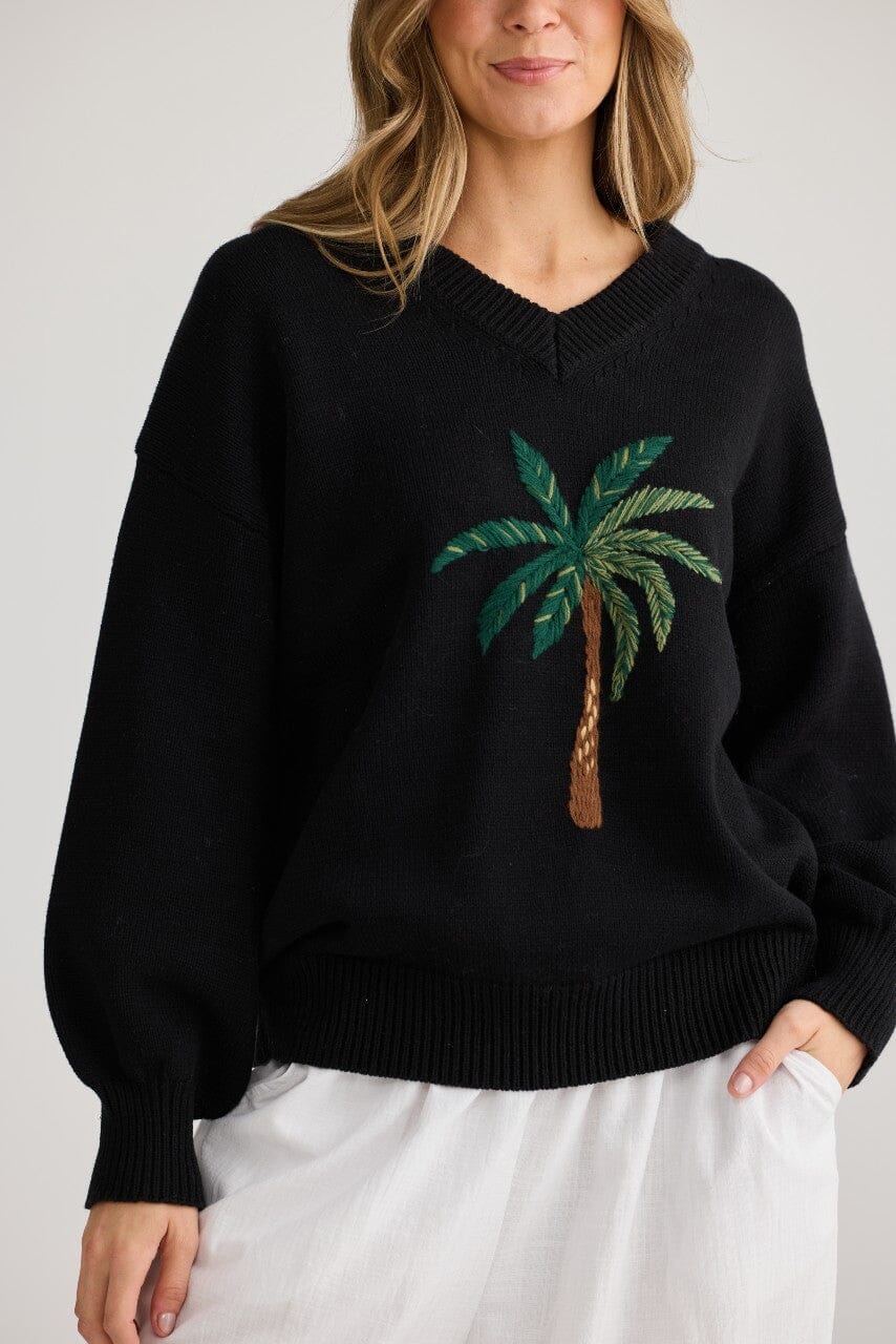 HOLIDAY Fiji Knit - Black Jumpers + Knitwear - Zabecca Living