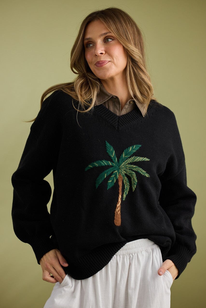 HOLIDAY Fiji Knit - Black Jumpers + Knitwear - Zabecca Living