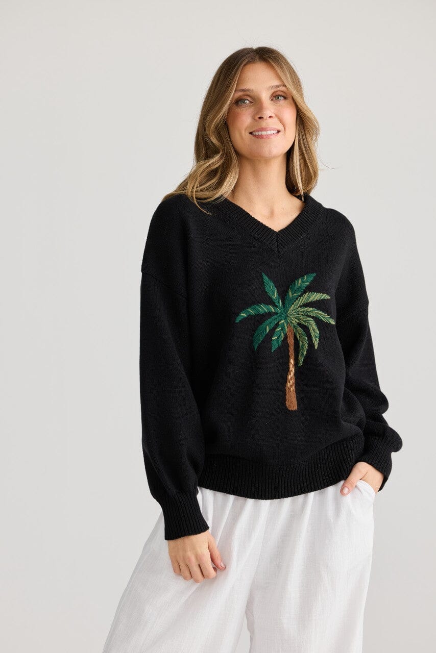 HOLIDAY Fiji Knit - Black Jumpers + Knitwear - Zabecca Living