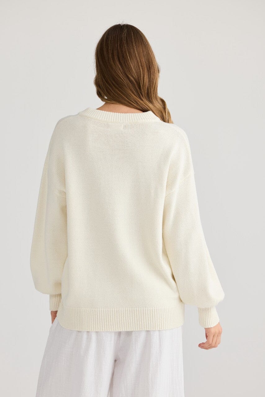 HOLIDAY Fiji Knit - Cream Jumpers + Knitwear - Zabecca Living
