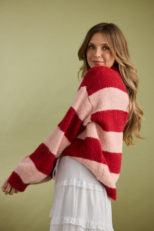 HOLIDAY Island Knit - Red Stripe Jumpers + Knitwear - Zabecca Living