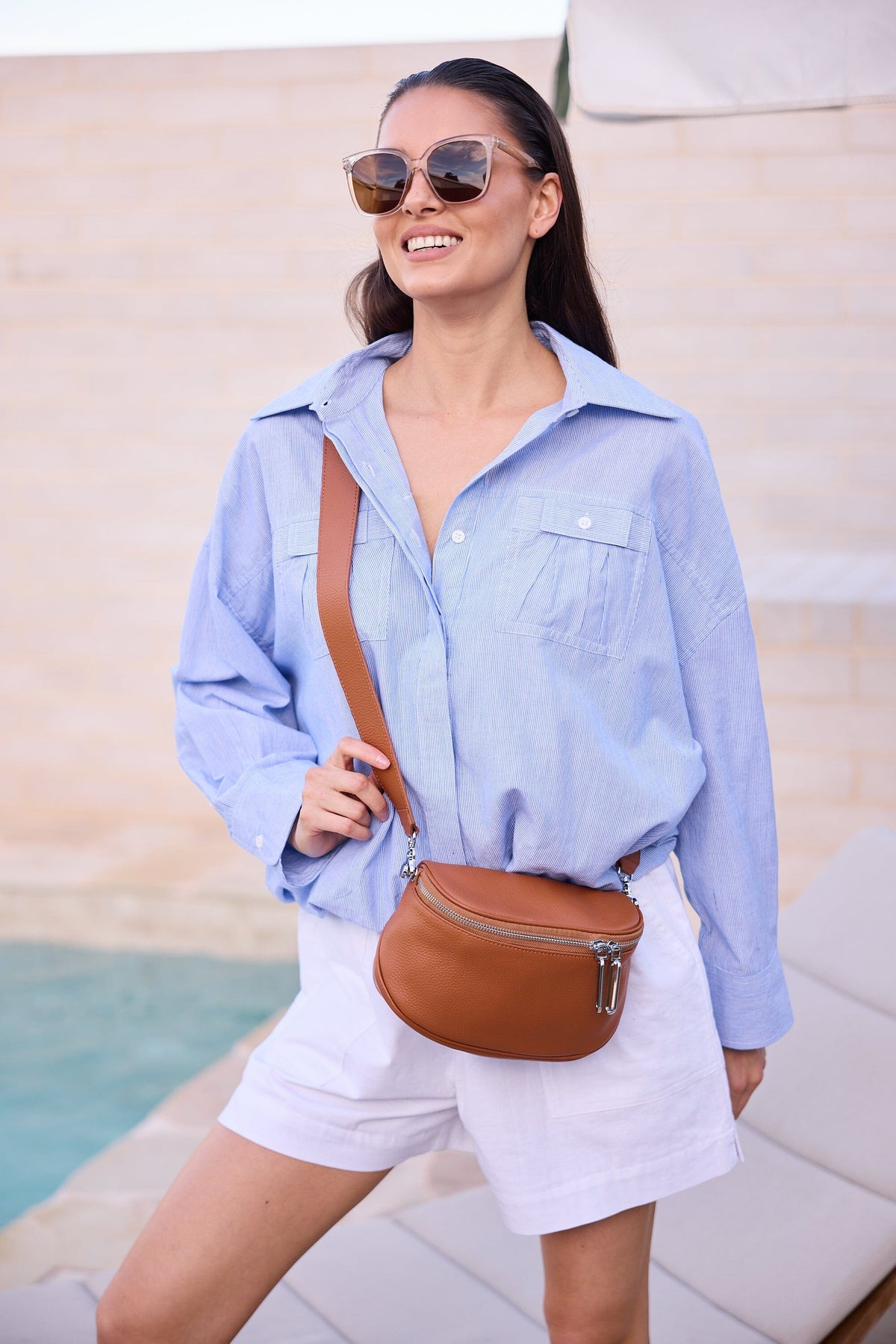 HOLIDAY Kensington Pouch Bag - Tan HANDBAG - Zabecca Living