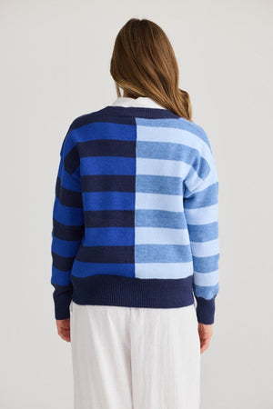 HOLIDAY Samba Cardi - Navy Multi CARDIGAN - Zabecca Living