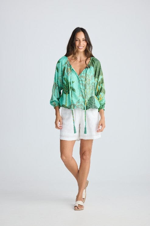 HOLIDAY Seaside Top - Rainforest Print Shirts &amp; Blouses - Zabecca Living