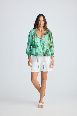 HOLIDAY Seaside Top - Rainforest Print Shirts & Blouses - Zabecca Living