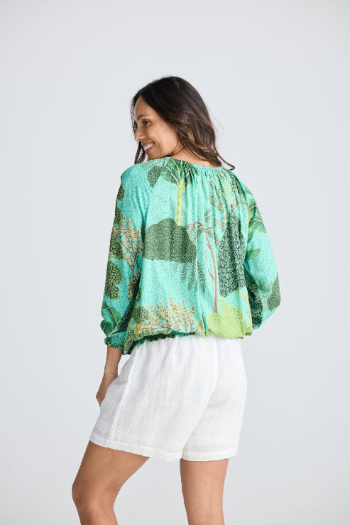 HOLIDAY Seaside Top - Rainforest Print Shirts &amp; Blouses - Zabecca Living