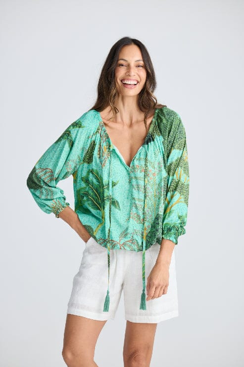 HOLIDAY Seaside Top - Rainforest Print Shirts &amp; Blouses - Zabecca Living