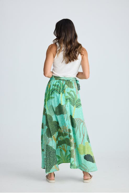 HOLIDAY Tropics Wrap Skirt - Rainforest Print SKIRT - Zabecca Living