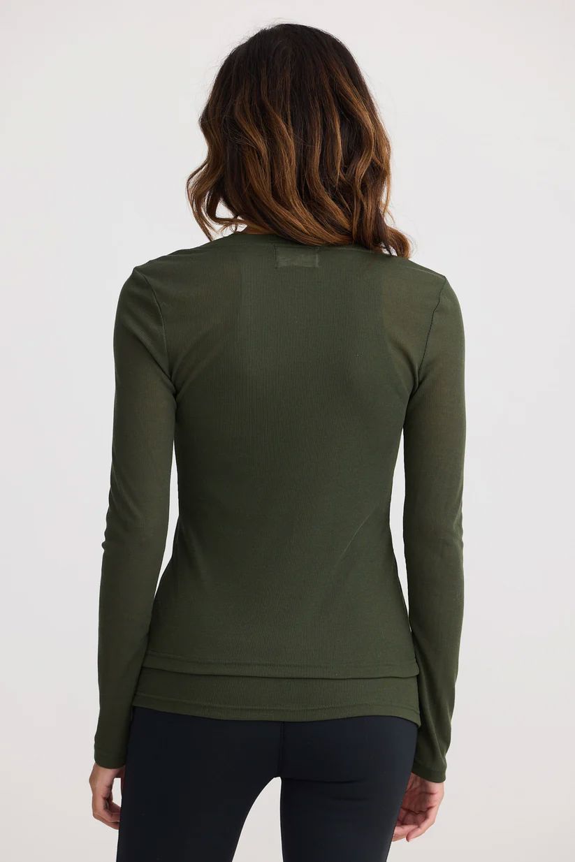 HOMELOVE Double Trouble Top - Forest Long Sleeve Tee - Zabecca Living