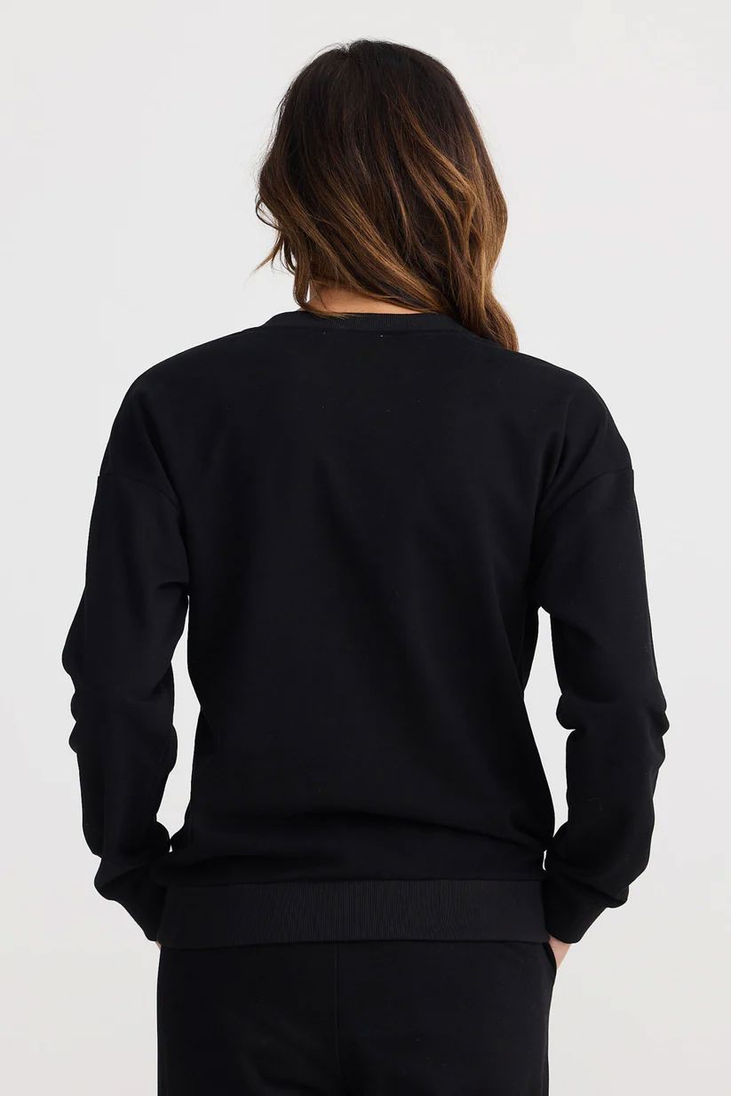 HOMELOVE Walk Up Sweater - Black w Grey Jumpers + Knitwear - Zabecca Living