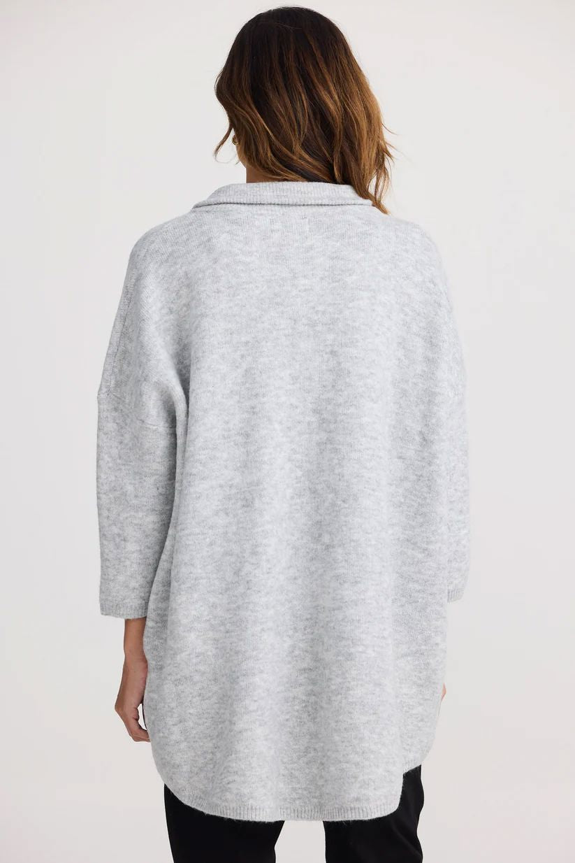 HOMELOVE Woodside Poncho - Grey Marle Jumpers + Knitwear - Zabecca Living