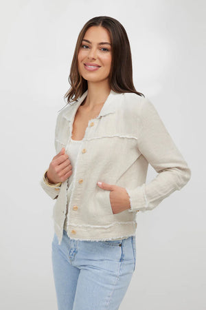 HUMIDITY LIFESTYLE Bella Linen Jacket - Natural Jacket - Zabecca Living