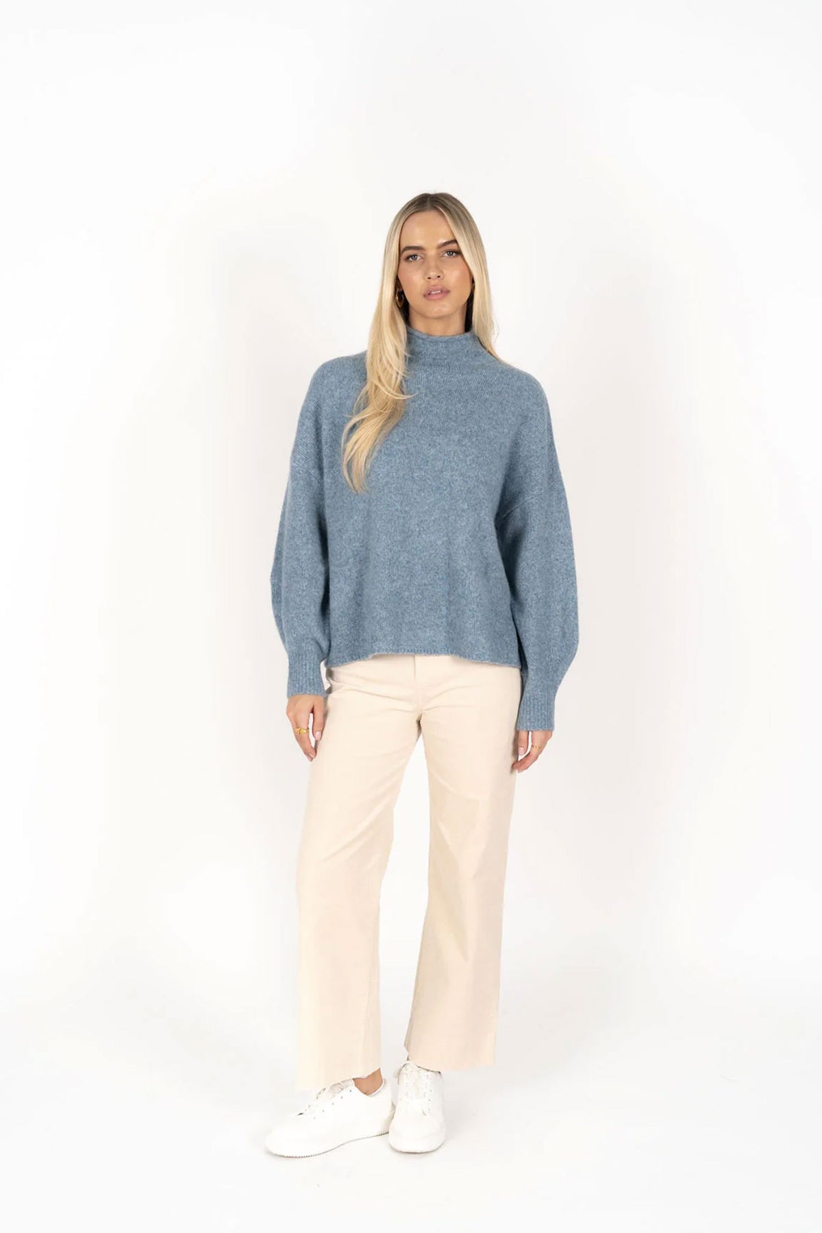 HUMIDITY LIFESTYLE Chantae Jumper - Blue Jumpers + Knitwear - Zabecca Living
