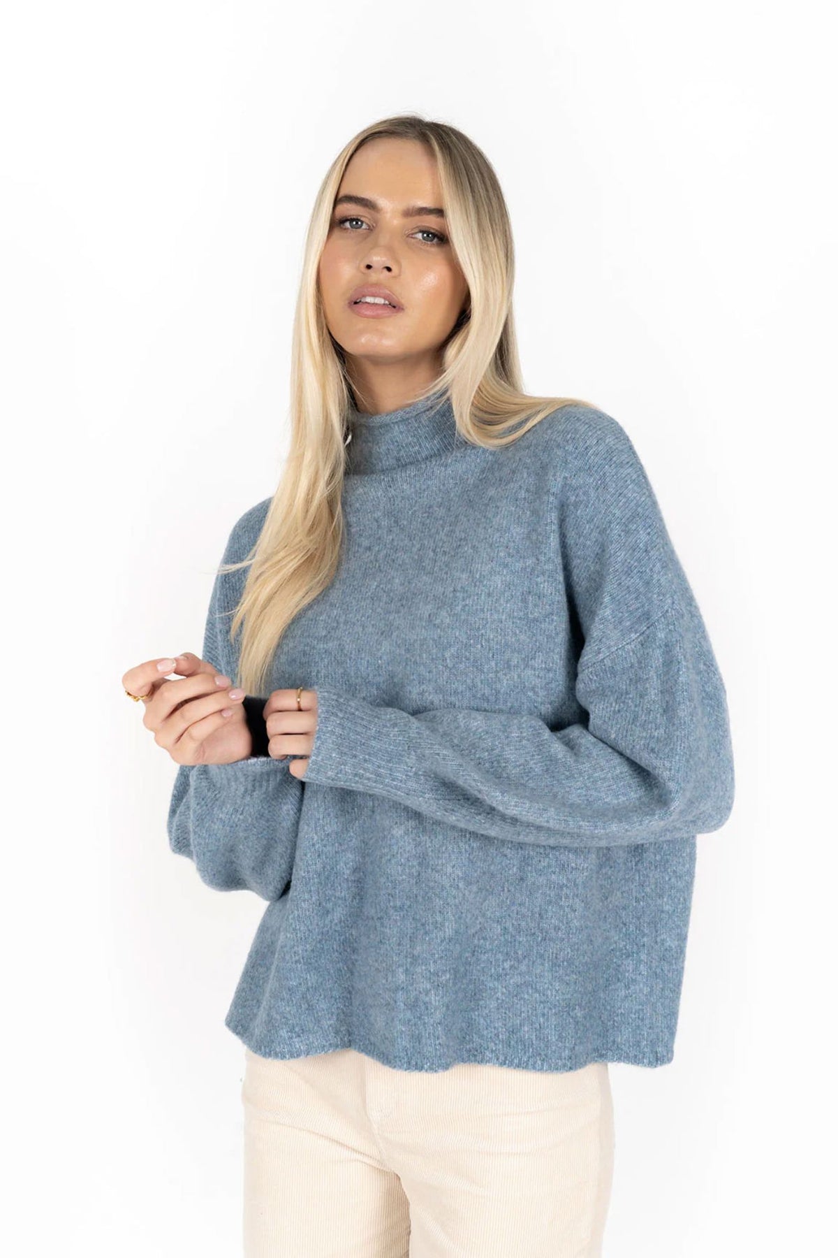 HUMIDITY LIFESTYLE Chantae Jumper - Blue Jumpers + Knitwear - Zabecca Living