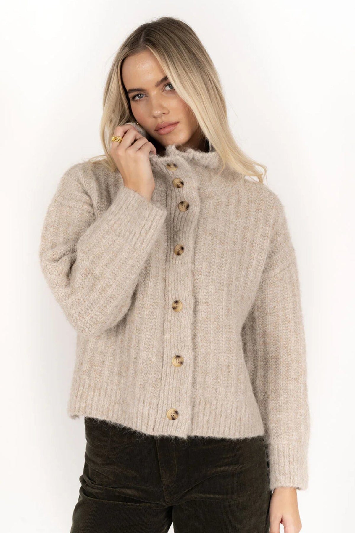 HUMIDITY LIFESTYLE Fuse Cardi - Oatmeal CARDIGAN - Zabecca Living
