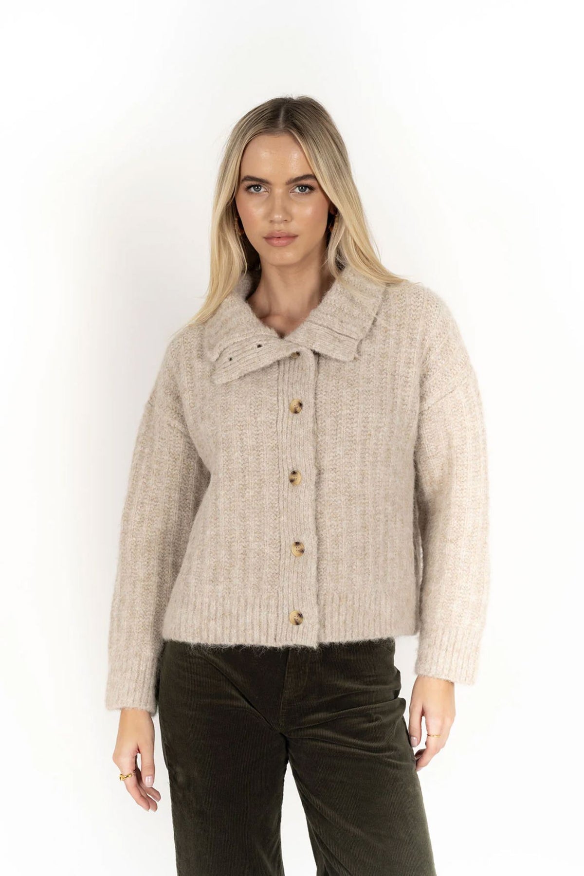 HUMIDITY LIFESTYLE Fuse Cardi - Oatmeal CARDIGAN - Zabecca Living