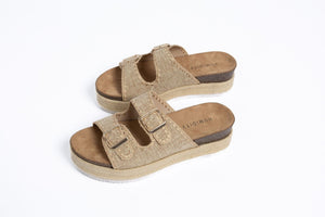 HUMIDITY LIFESTYLE Linen Slide - Natural SHOES - Zabecca Living