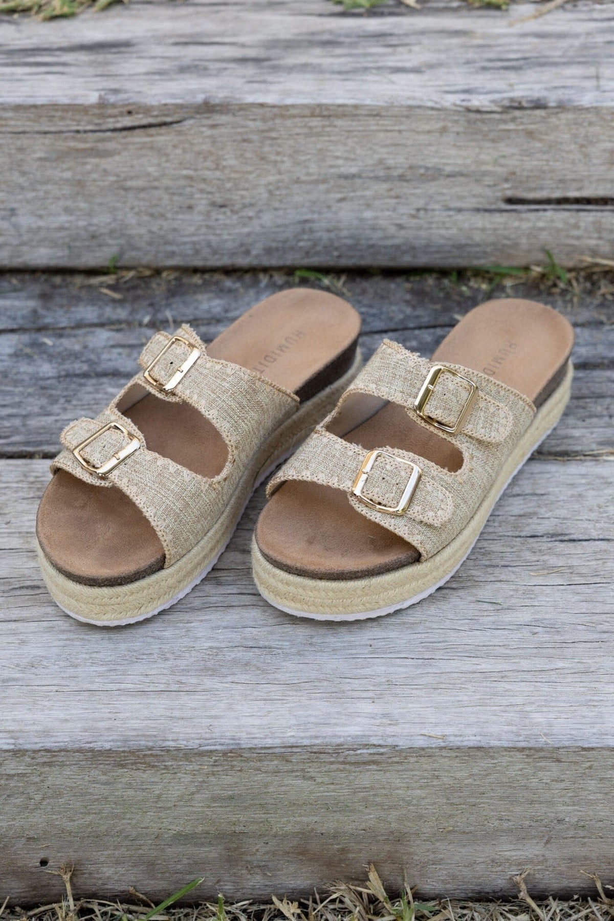 HUMIDITY LIFESTYLE Linen Slide - Natural SHOES - Zabecca Living