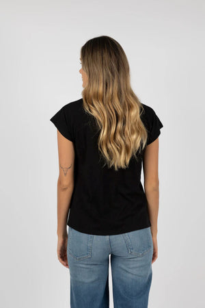 HUMIDITY LIFESTYLE Must Have V-Neck Tee - Black Tee - Zabecca Living