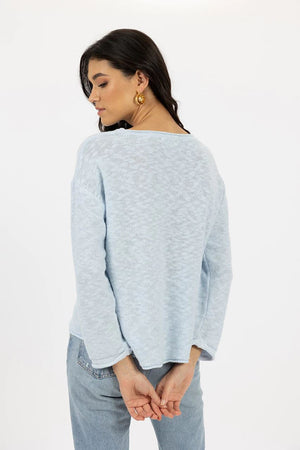 HUMIDITY LIFESTYLE Sofia Sweater - Ice Blue Jumpers + Knitwear - Zabecca Living