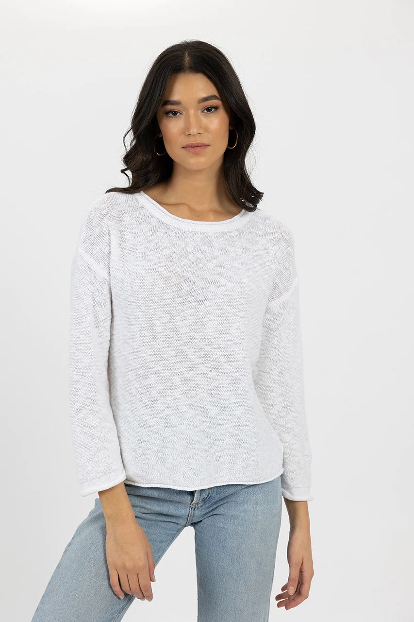 HUMIDITY LIFESTYLE Sofia Sweater - White Top - Zabecca Living
