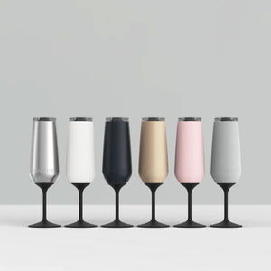 HUSKI Champagne Flute - White DRINKWARE - Zabecca Living