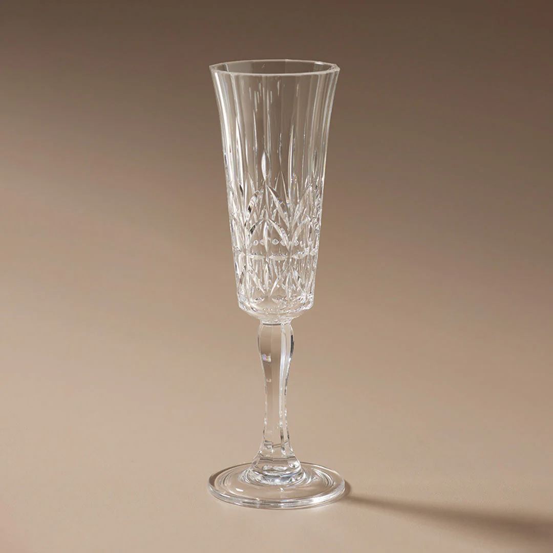 INDIGO LOVE Flemington Acrylic Champagne Flute - Clear DRINKWARE - Zabecca Living