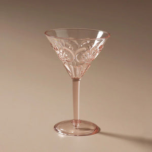 INDIGO LOVE Flemington Acrylic Martini Glass - Pale Pink DRINKWARE - Zabecca Living