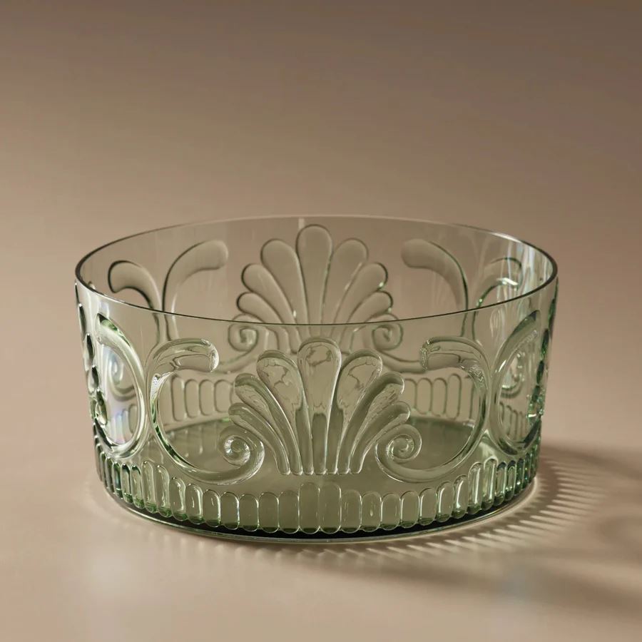INDIGO LOVE Flemington Acrylic Salad Bowl - Green KITCHEN + DINING - Zabecca Living