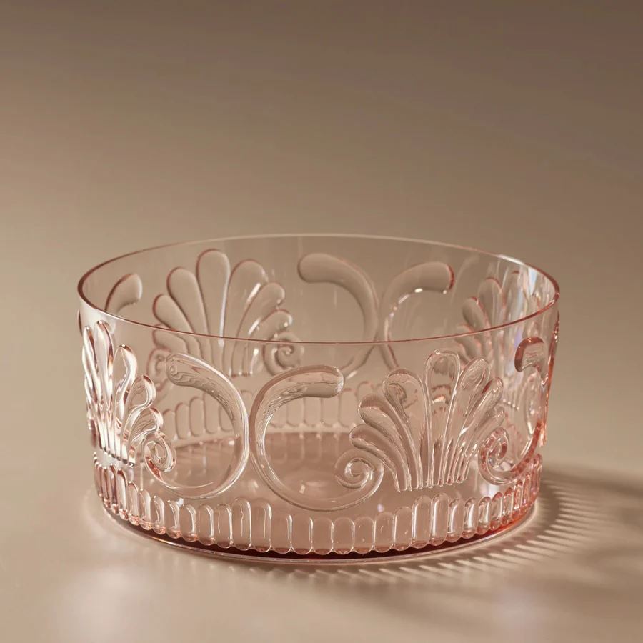 INDIGO LOVE Flemington Acrylic Salad Bowl - Pink KITCHEN + DINING - Zabecca Living
