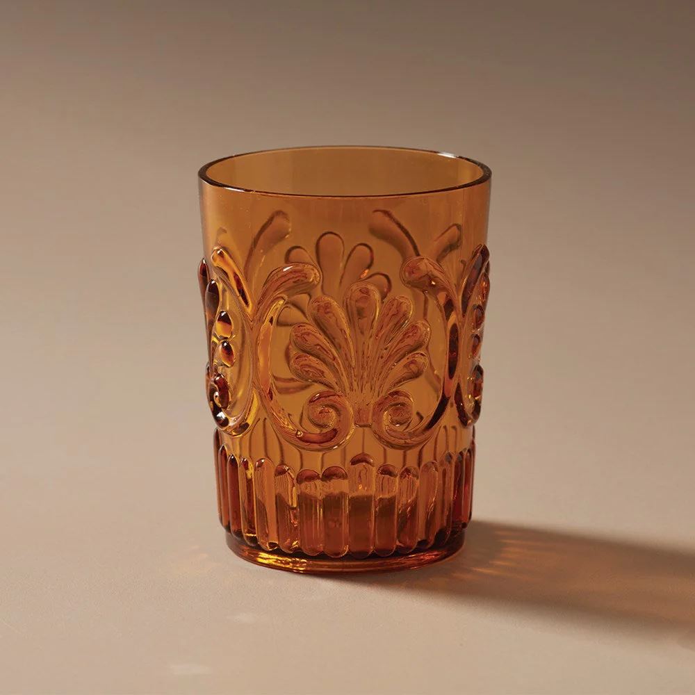 INDIGO LOVE Flemington Acrylic Tumbler - Amber DRINKWARE - Zabecca Living