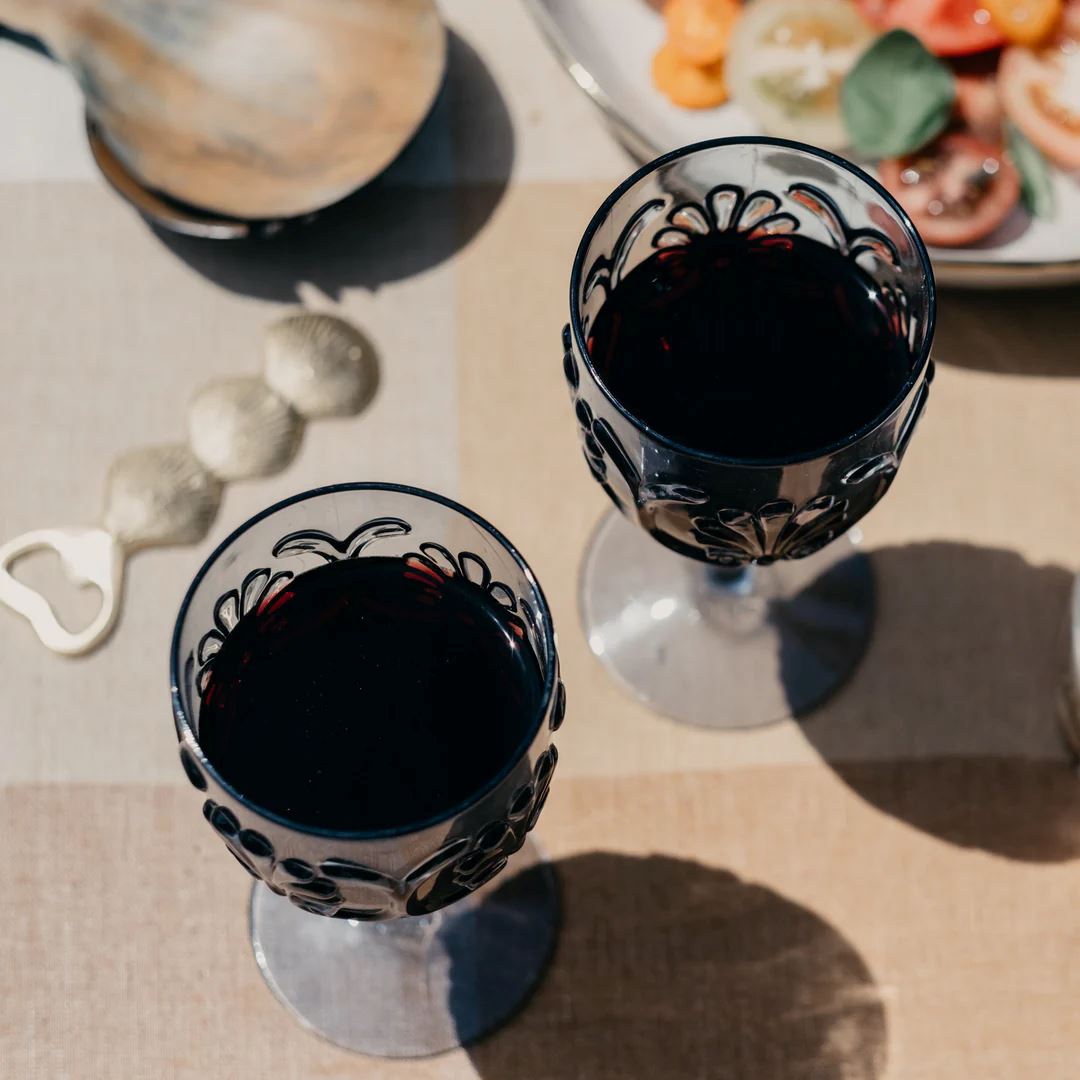 INDIGO LOVE Flemington Acrylic Wine Glass - Blue DRINKWARE - Zabecca Living