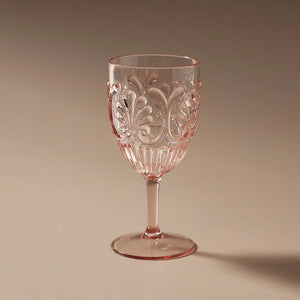 INDIGO LOVE Flemington Acrylic Wine Glass - Pale Pink DRINKWARE - Zabecca Living