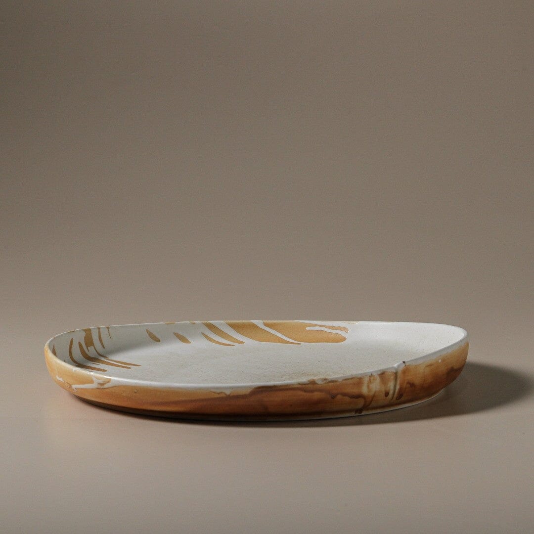 INDIGO LOVE Kintsu Round Platter Plate - Zabecca Living