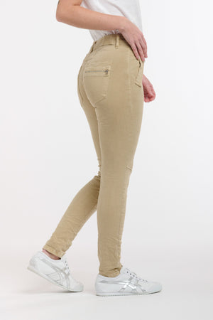 ITALIAN STAR Button Jeans - Light Clay JEANS - Zabecca Living