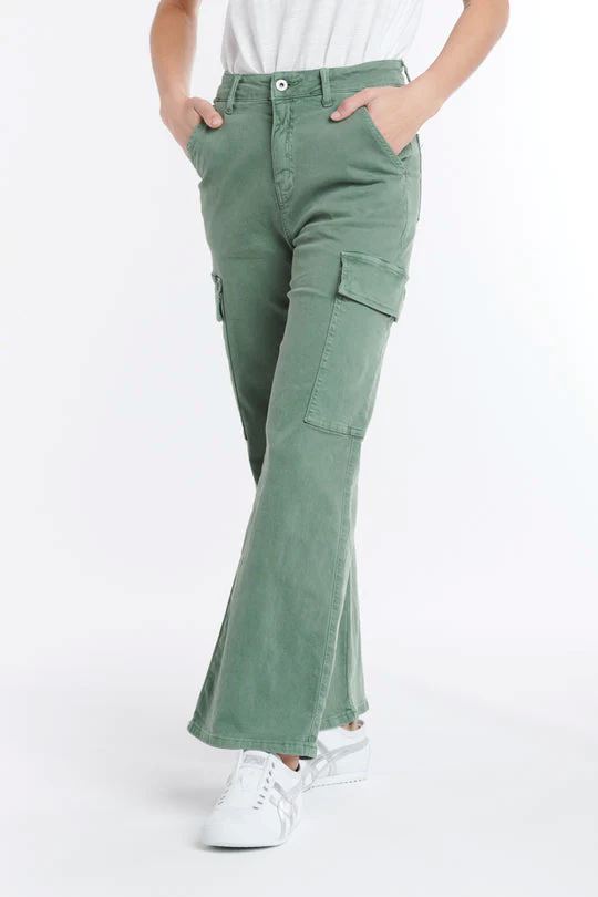 ITALIAN STAR Cargo Pant - Moss PANTS - Zabecca Living