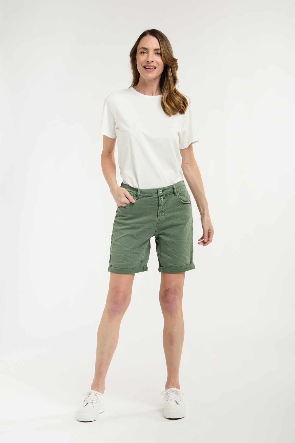ITALIAN STAR Emma Shorts - Khaki SHORTS - Zabecca Living