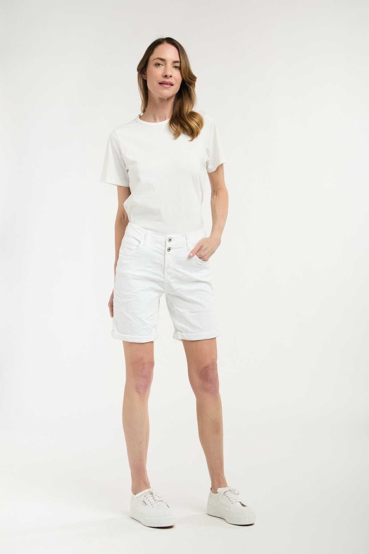 ITALIAN STAR Emma Shorts - White SHORTS - Zabecca Living