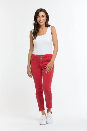 ITALIAN STAR Emma Stretch Jeans - Chilli JEANS - Zabecca Living